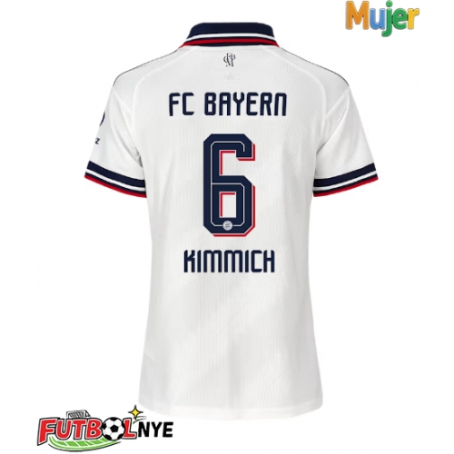 Camiseta Bayern Munich Joshua Kimmich #6 Visitante Equipación para mujer 2026-27 manga corta